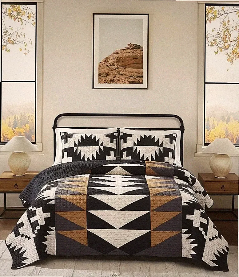 New NIB Pendleton Spider Rock 3P Full Queen Quilt shams Set
