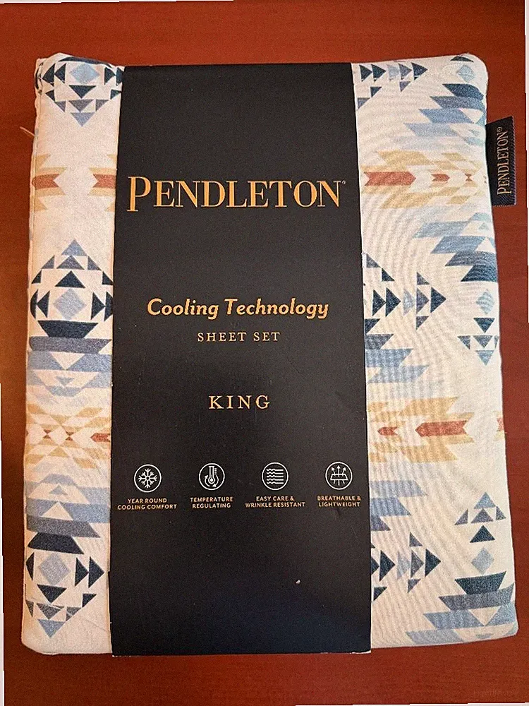 New Pendleton King Sheet Set Cooling Technology Peak Canyon