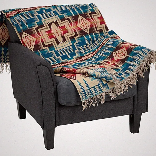NWT Pendleton ROYAL HARDING STAR REVERSIBLE 100% WOOL Throw Blanket 60x62 USA