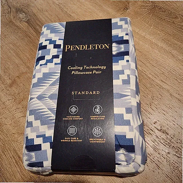 Pendleton Abiquiu Sky Cooling Technology STANDARD Pillowcase Pair Blue Aztec