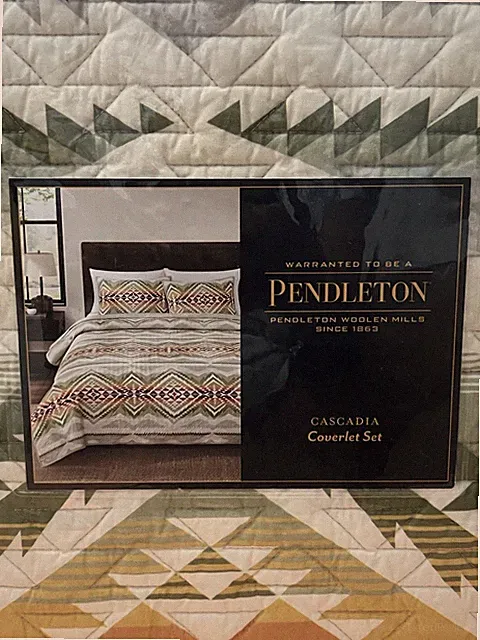 Pendleton Coverlet Queen Size Set Cascadia