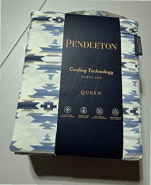 Pendleton Moonlit Mesa Blu Cooling Technology 4-Pc Sheet Set QUEEN 2 Pillowcases