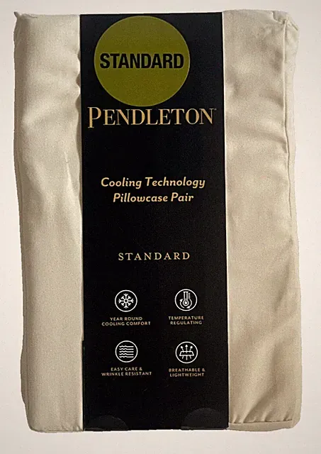Pendleton Pillowcases Standard Cooling Technology Yellow 20x30" Set Of 2