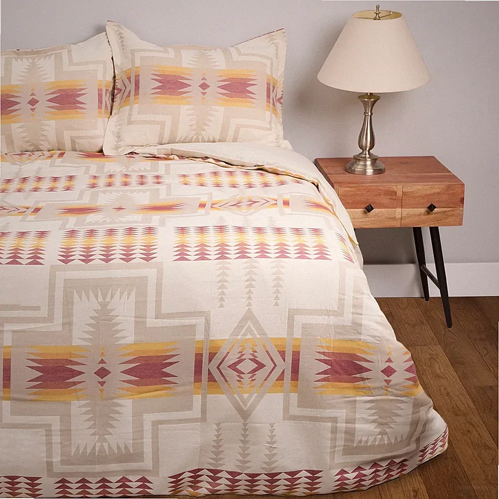 Pendleton Queen Harding Duvet + 2 Shams Set, 100% cotton, New w/ Tags
