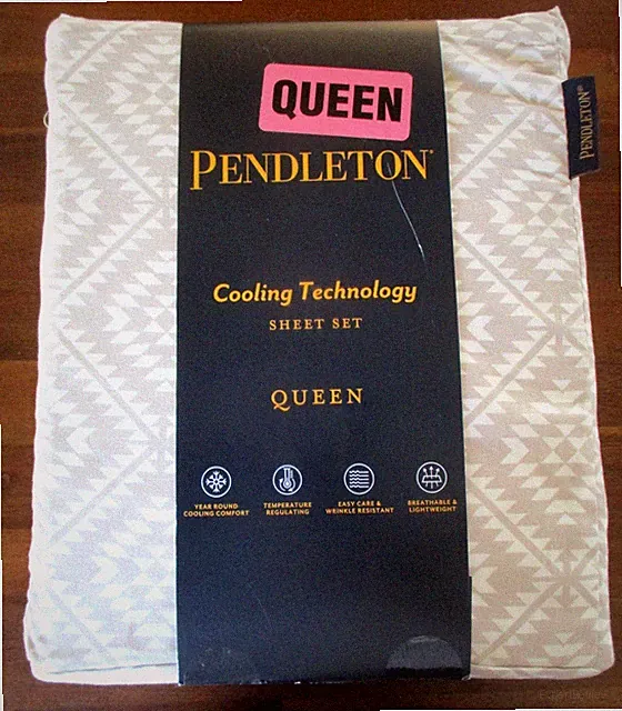 Pendleton Queen Sheet 4-Piece Set Cooling Technology Tan Cream Aztec NWT