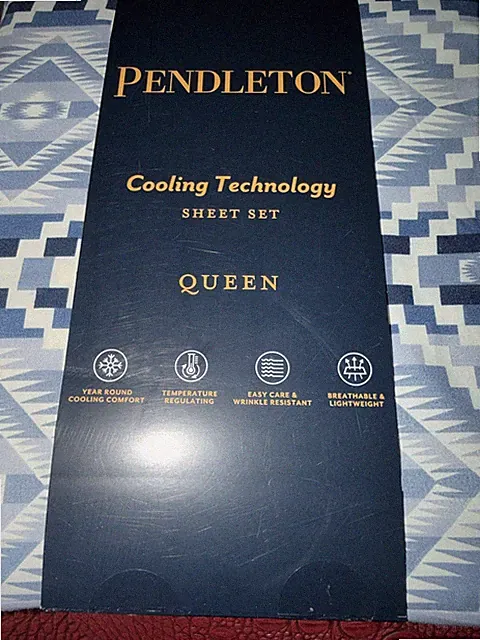 Pendleton Queen Sheet Set Cooling Technology Abiquiu Sky New