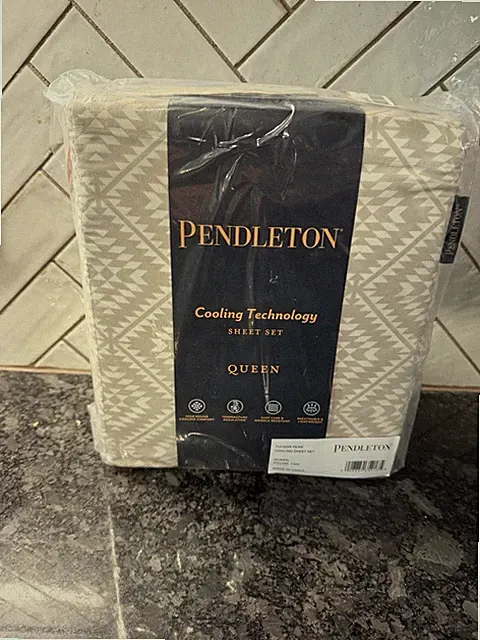 Pendleton Queen Tuscon Peak Cooling Sheet 4 Piece Set Brand New, Tan