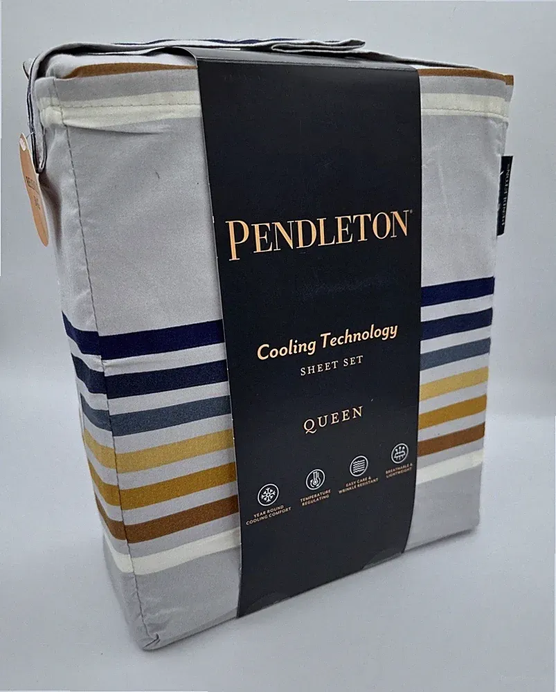 Pendleton Westland Stripe Cooling Technology 4-Pc Sheet Set QUEEN 2 Pillowcases