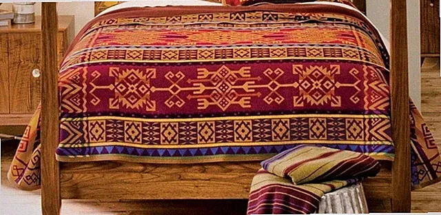 Rare Pendleton Beaver State Indian Blanket Abiquiu Sunset 64x80