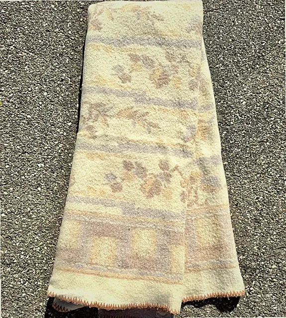 Vintage Pendleton Style Western Navajo Cabin Swedish Mill Wool Throw Blanket