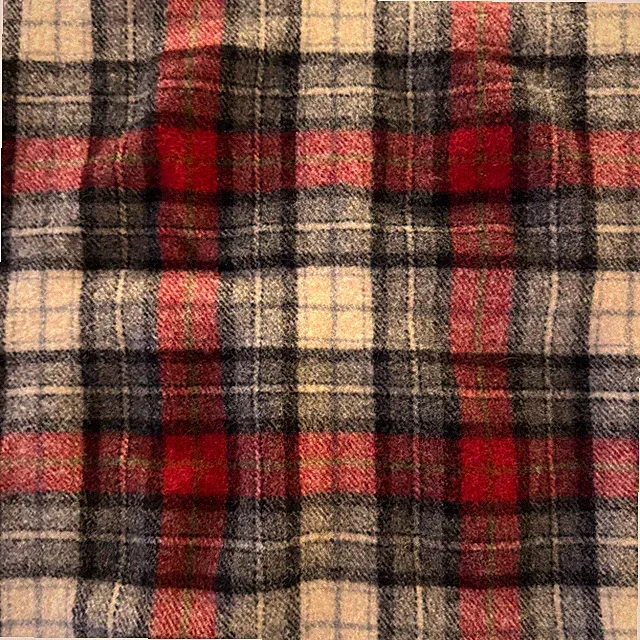 Vintage Pendleton Throw Blanket 44x53 Red Plaid 100% Virgin Wool Tassels